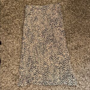 Animal print midi skirt